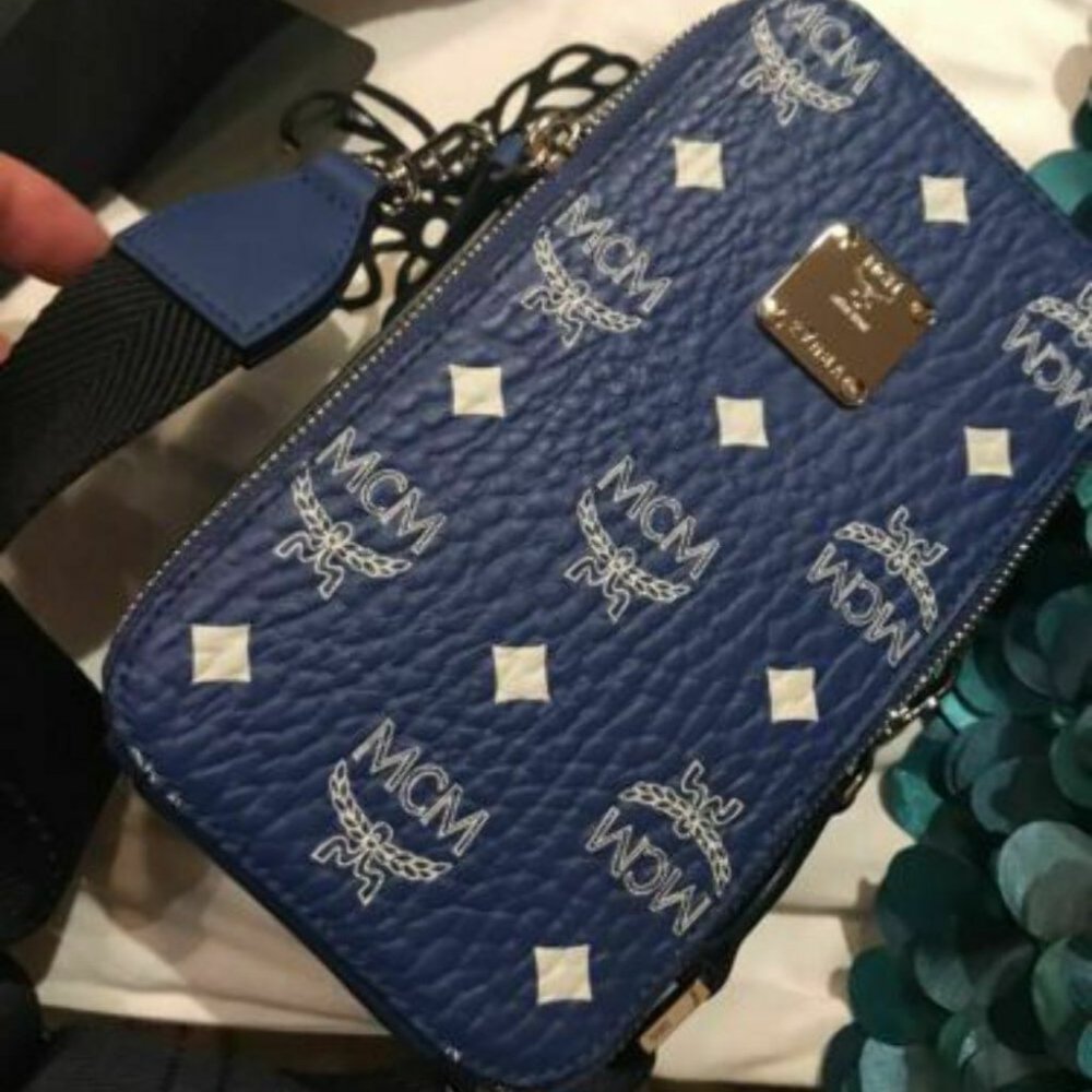 MCM Visetos Original Camera Crossbody Unisex Bag. Used once like brand new